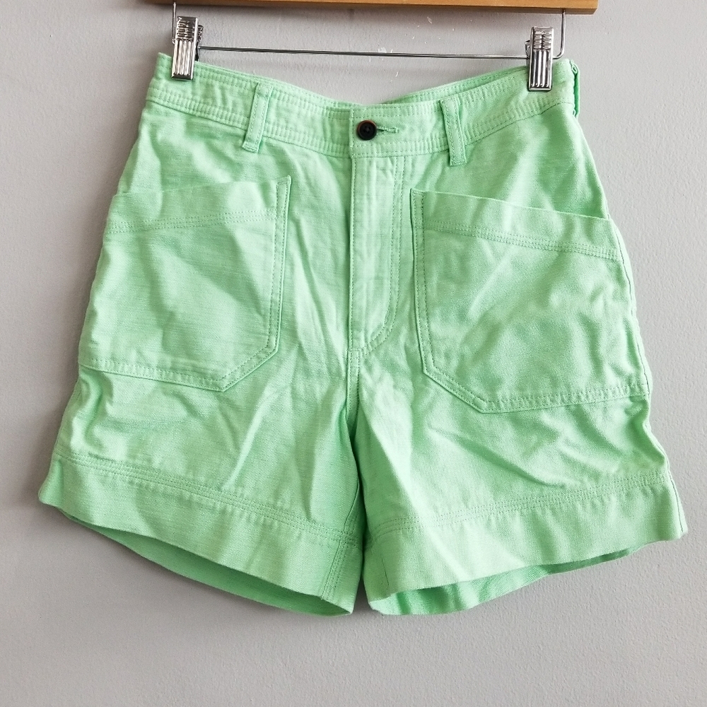Patagonia Women's Organic Cotton Slub Woven Shorts 5" Bud Green Size 2